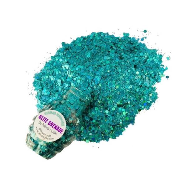 🦋B2G1🦋NEVA NUDE Cosmetic Glitter Glitz Grenade In Aloe Gel | MERMAID MAGNIFIQUE - Picture 1 of 6